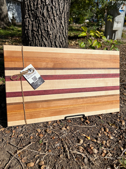 Face and Edge Grain Cutting Board Walnut/Maple/Cherry/Canary/Purple Heart