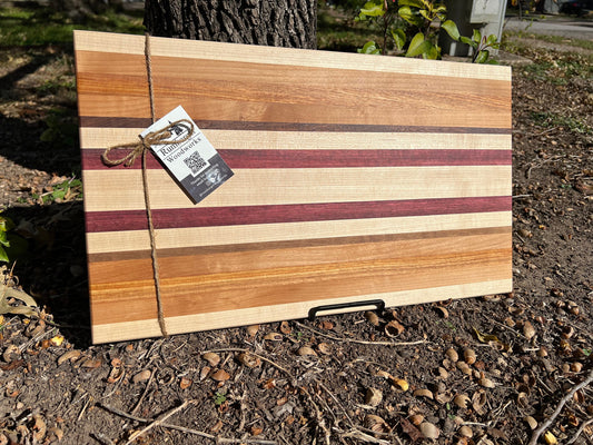 Face and Edge Grain Cutting Board Walnut/Maple/Cherry/Canary/Purple Heart