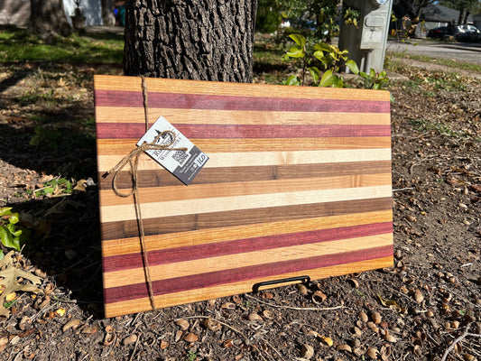 Face and Edge Grain “The color of woods” Cutting Board