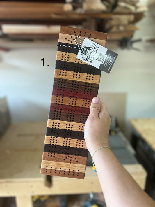 Multi-colored Cribbage Board